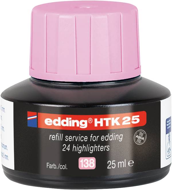 edding HTK 25 Nachfüllinte Textmarker pastellrosa