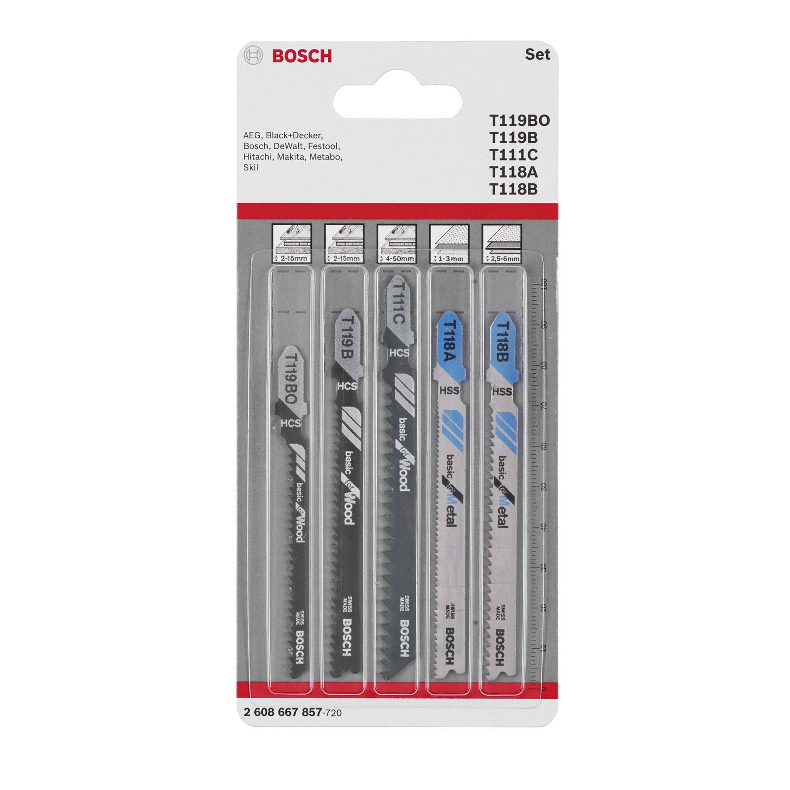 BOSCH 2608667857, 5-teiliges Stichsägeblatt-Set Wood and Metal-1
