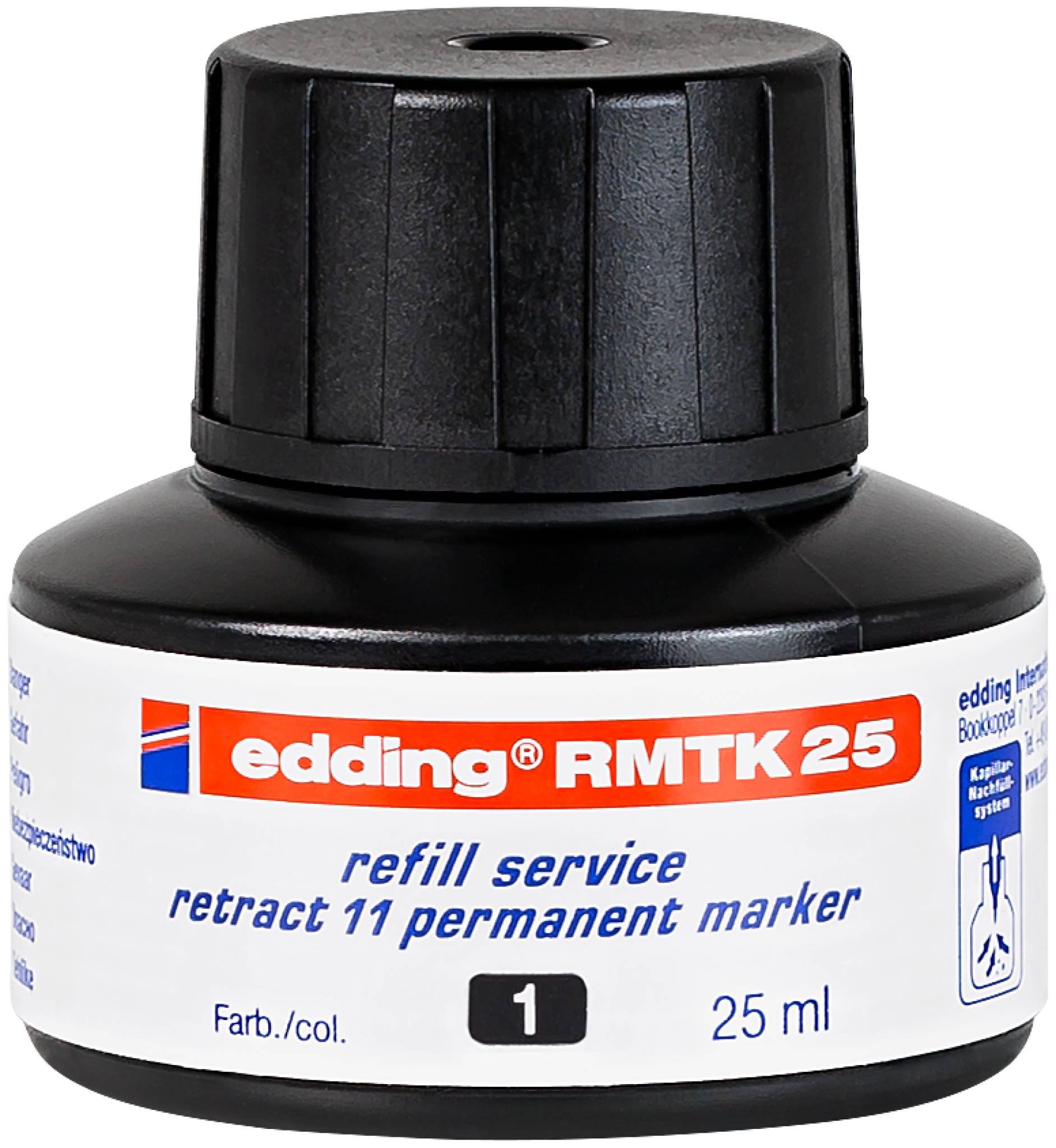 edding RMTK 25 Nachfülltinte retract 11 Permanentmarker schwarz-0
