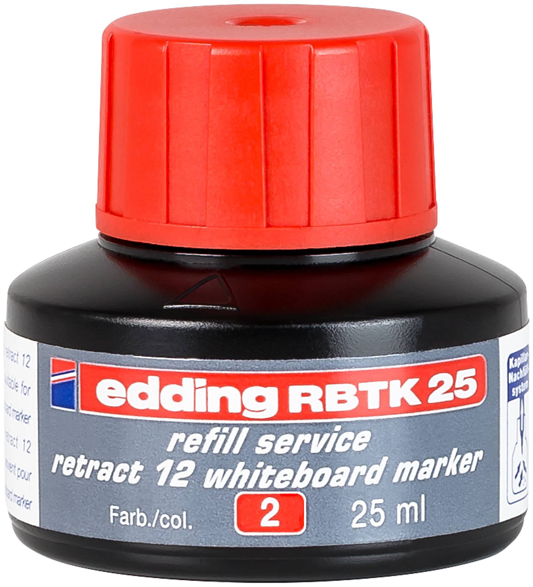 edding RBTK 25 Nachfülltinte retract 12 Whiteboardmarker rot-0