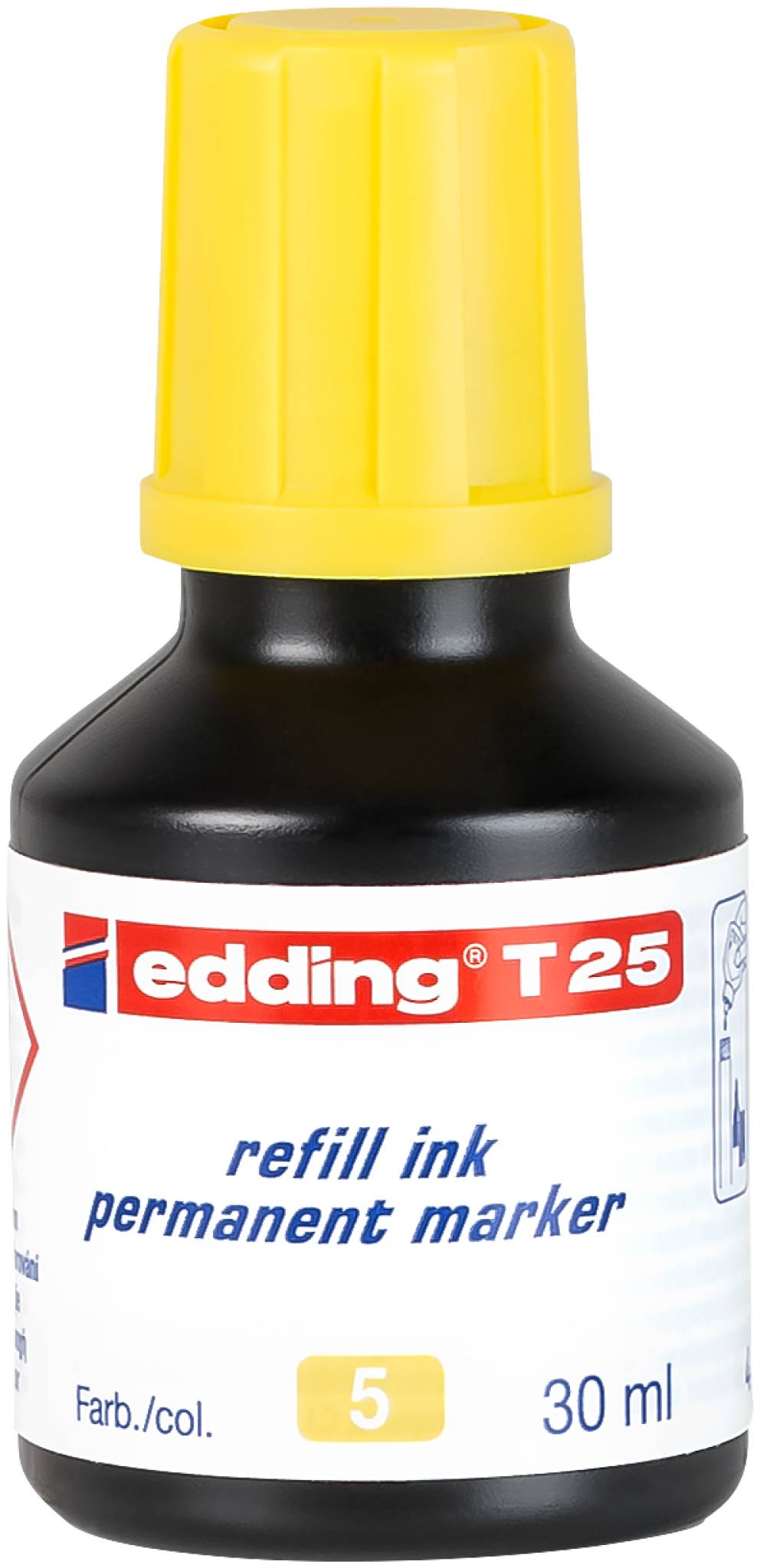 edding T 25 Nachfülltinte Permanentmarker gelb-0