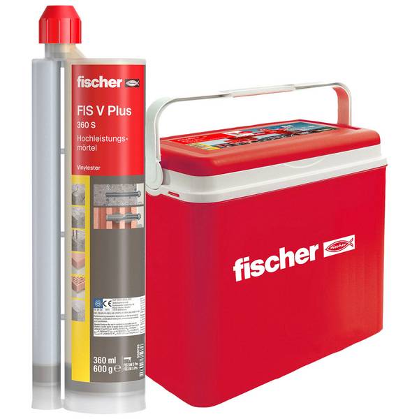 FISCHER - Hochleistungsmörtel FIS V Plus 360 S+ Kühlbox grau 8 Kartuschen mit je 360ml in