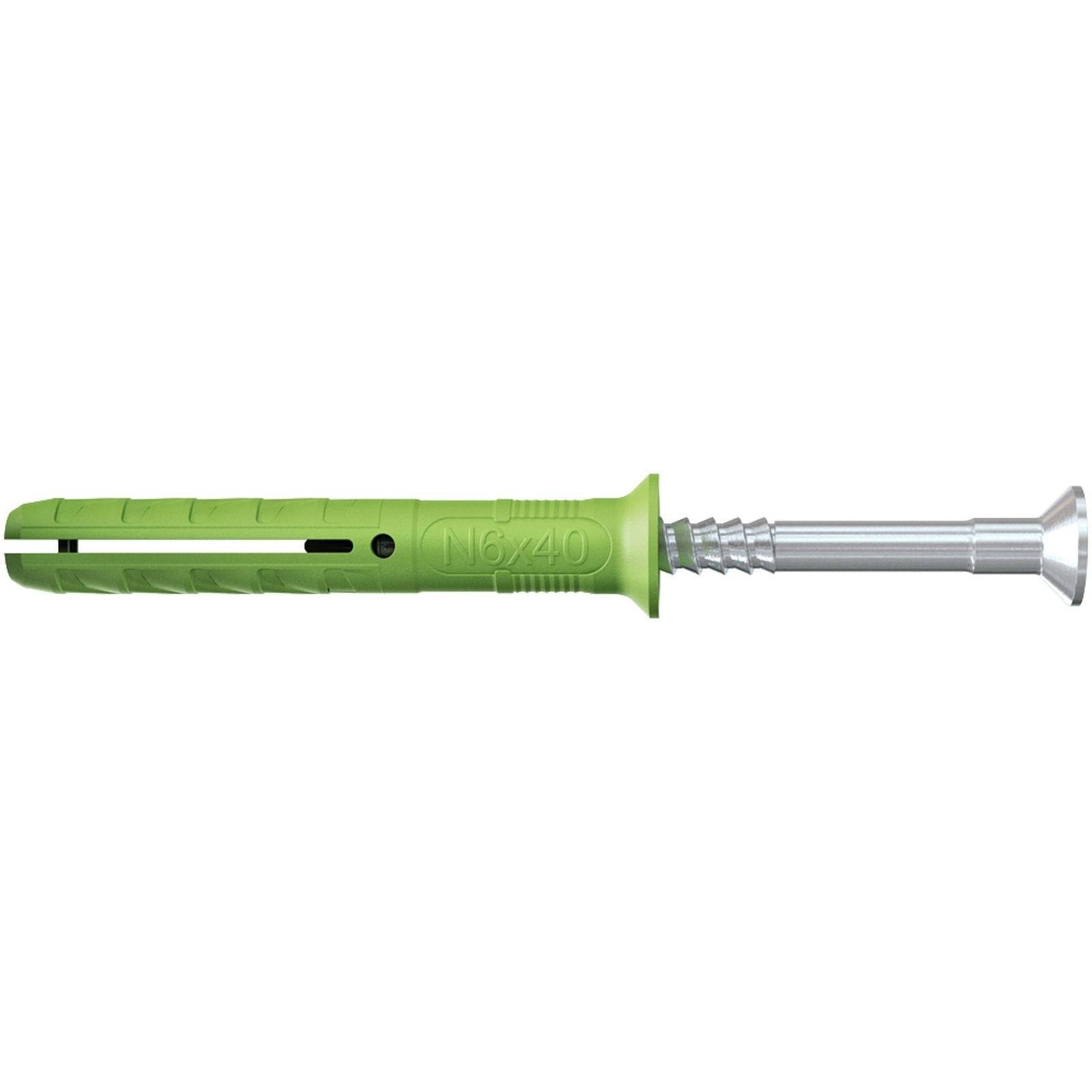 Fischer 45x Nageldübel N GREEN 6 x 80/50 S Senkkopf - 524848-0