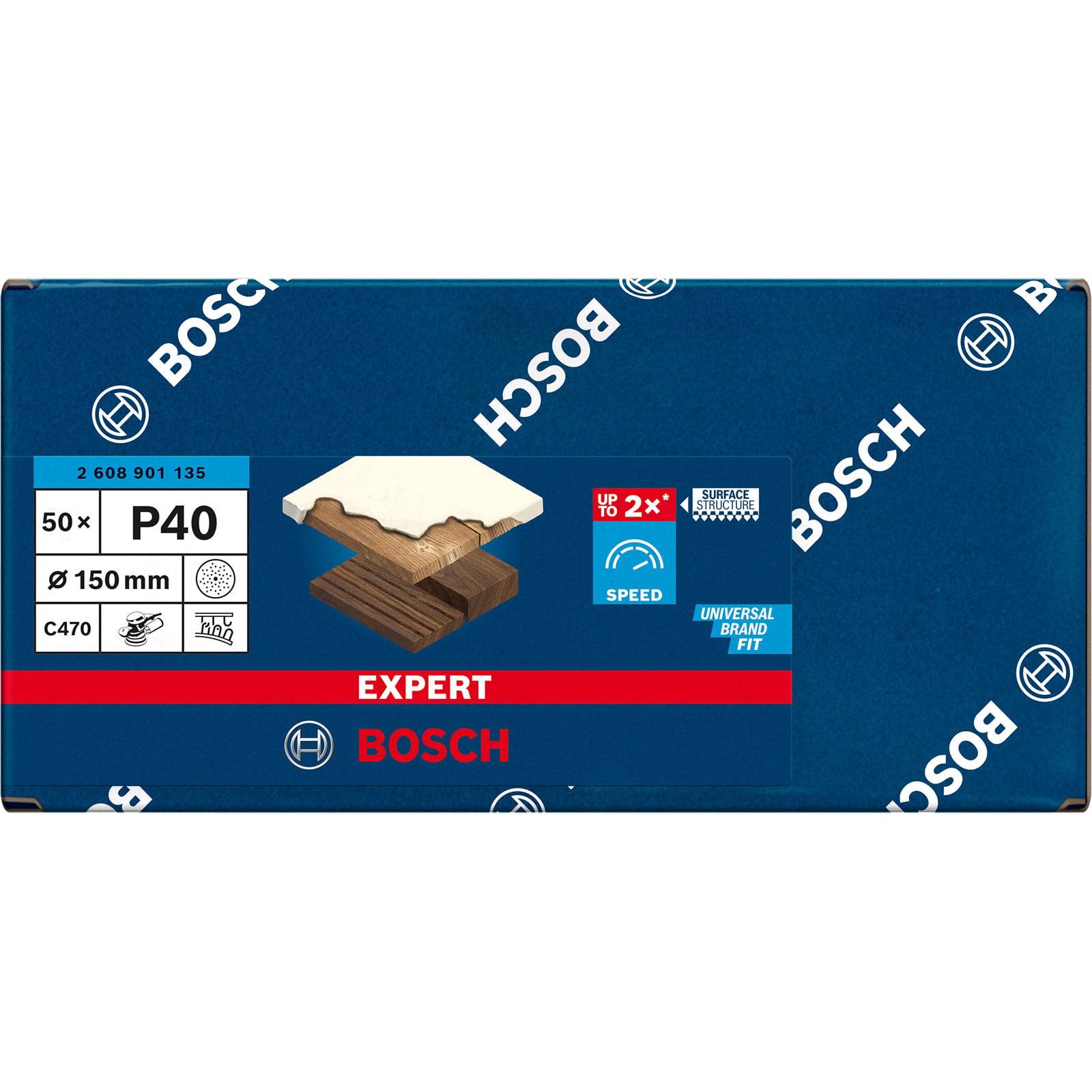 EXPERT C470 Schleifpapier Mehrloch für Exzenterschleifer, 150 mm, K 40, 50-tlg.-2