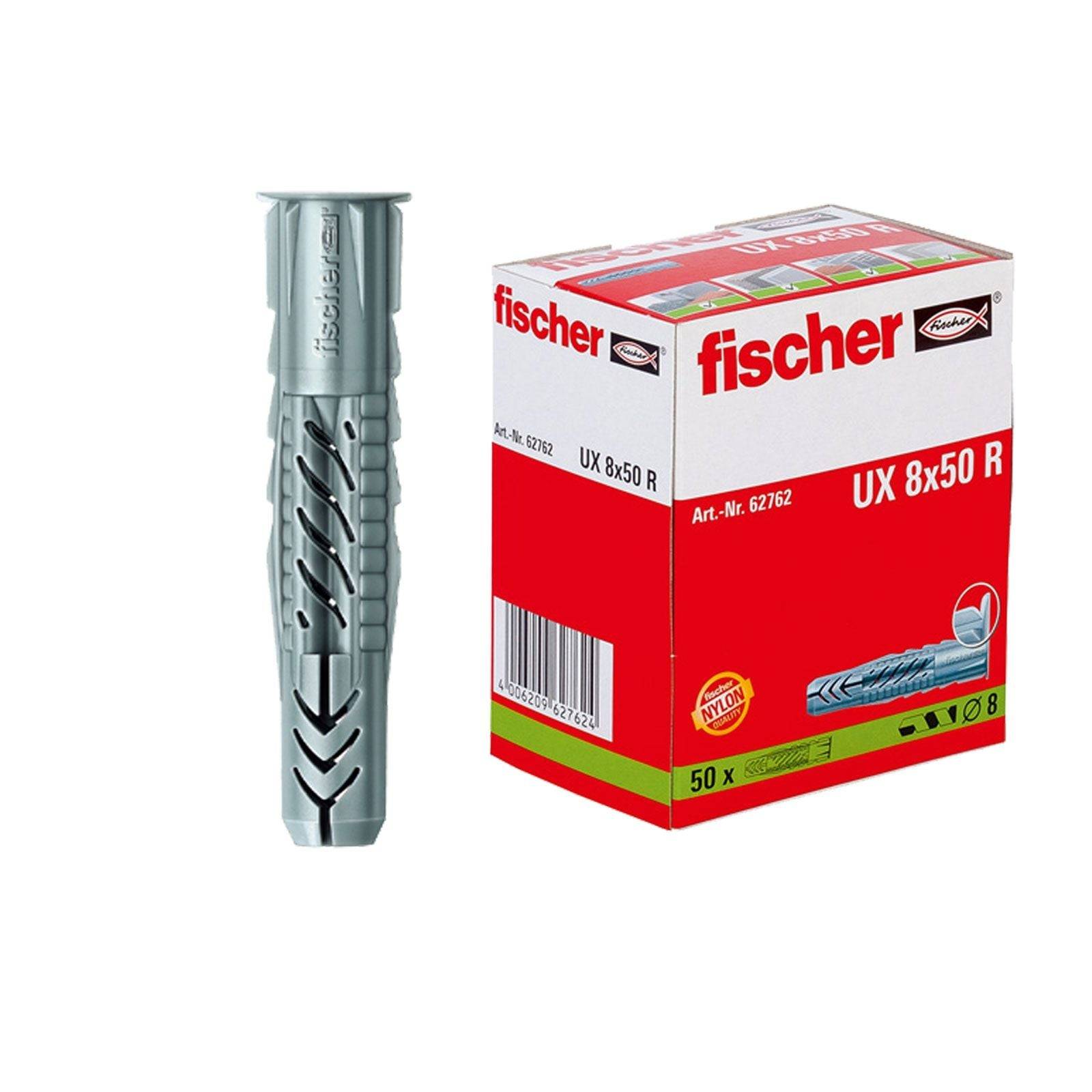 Fischer 50x Universaldübel UX 8x50 R - 062762-1