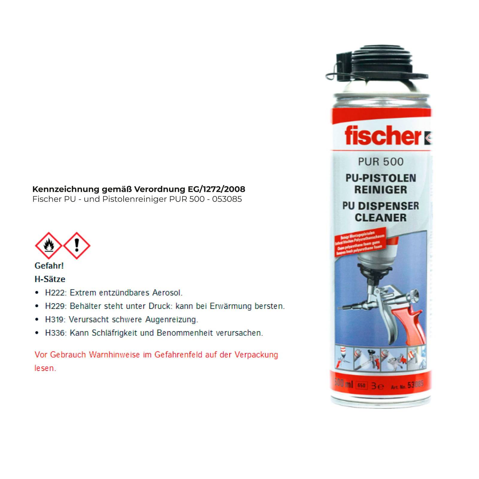 Fischer Pistolenreiniger 53085 500ml PUR500-1