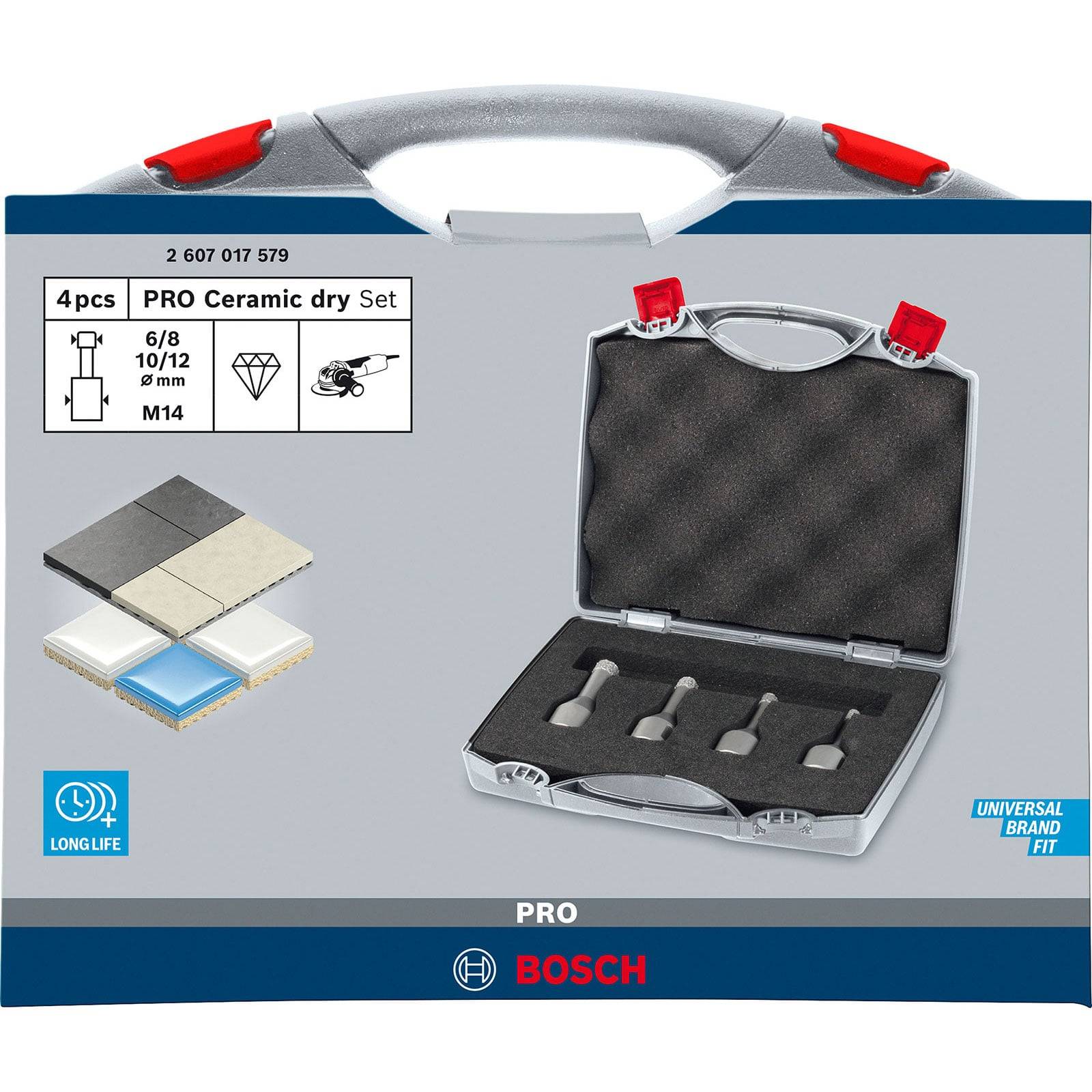 Bosch PRO Ceramic dry X-Lock Bohrkronen-Set 6; 8; 10; 12,0x30; 30; 30; 30 mm - 2607017579-3