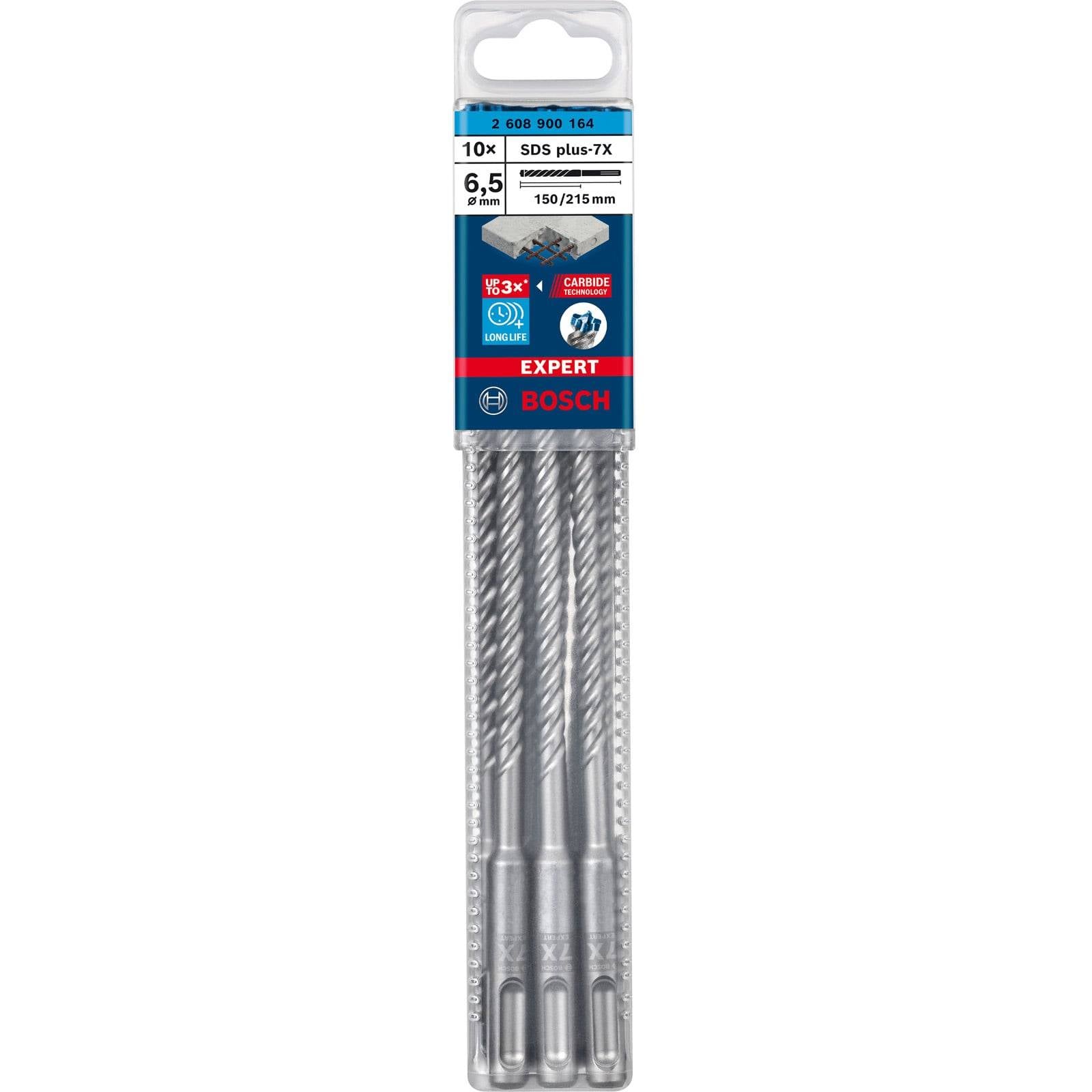 Bosch 10x Expert SDS plus-7X Hammerbohrer 6,5 x 150 x 215 mm - 2608900164-3