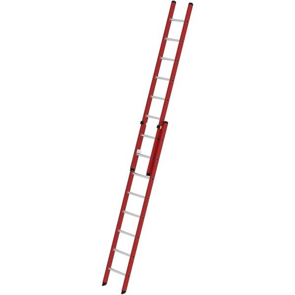 MUNK Günzburger Steigtechnik  35108 Kunststoff Schiebeleiter  Arbeitshöhe (max.): 5.3 m Rot, Silber  13.3 kg