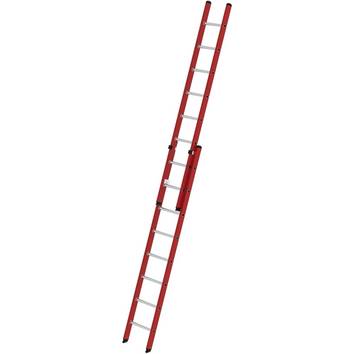 MUNK Günzburger Steigtechnik  35108 Kunststoff Schiebeleiter  Arbeitshöhe (max.): 5.3 m Rot, Silber  13.3 kg
