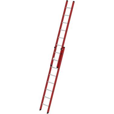 MUNK Günzburger Steigtechnik  35108 Kunststoff Schiebeleiter  Arbeitshöhe (max.): 5.3 m Rot, Silber  13.3 kg