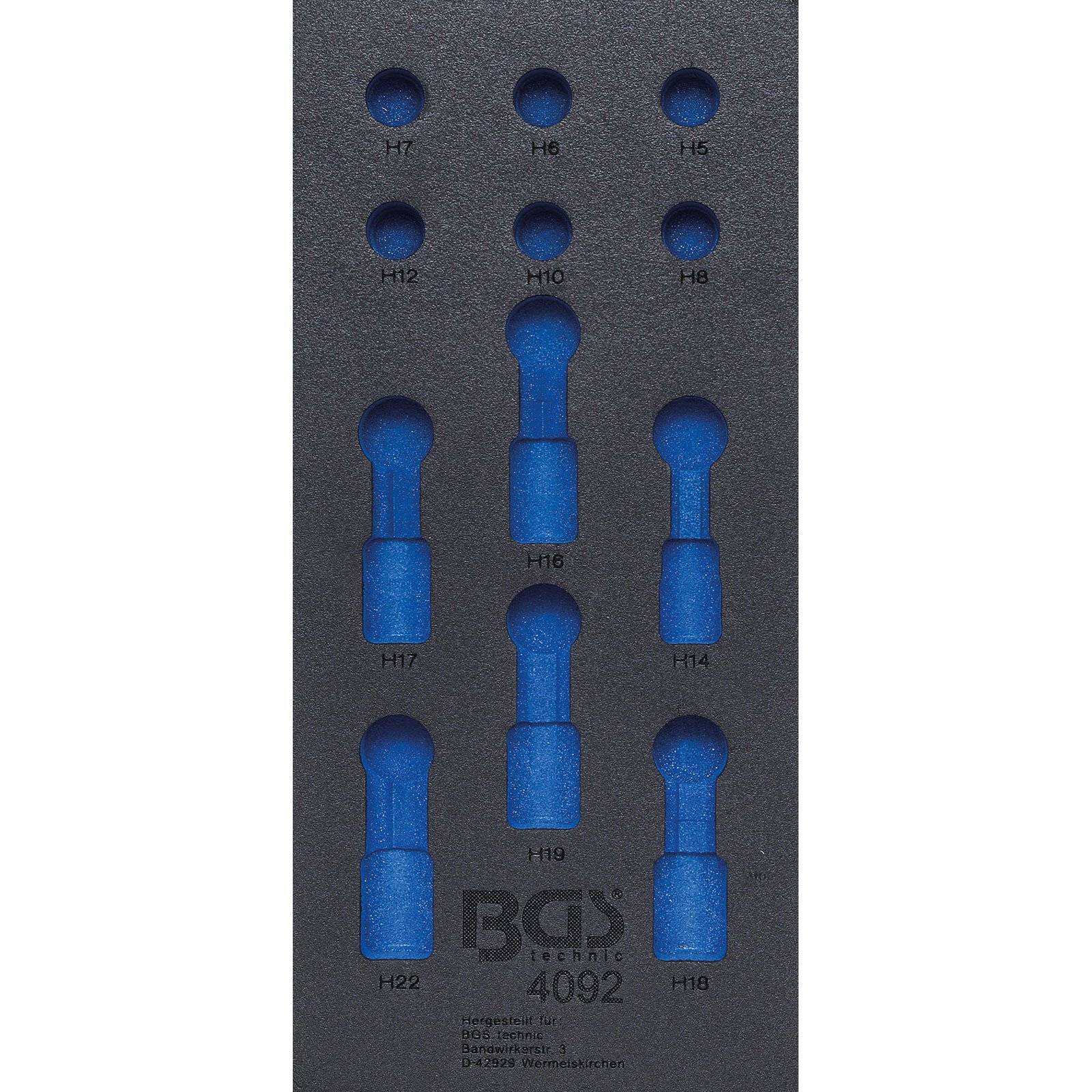 BGS 4092-1 Werkstattwageneinlage 1/3, leer, für Ar t. 4092-1