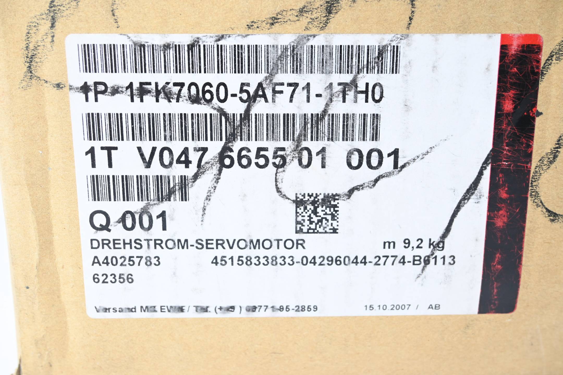 Siemens Dig.Industr. Synchronmotor 1Fk7-Ct M0-2