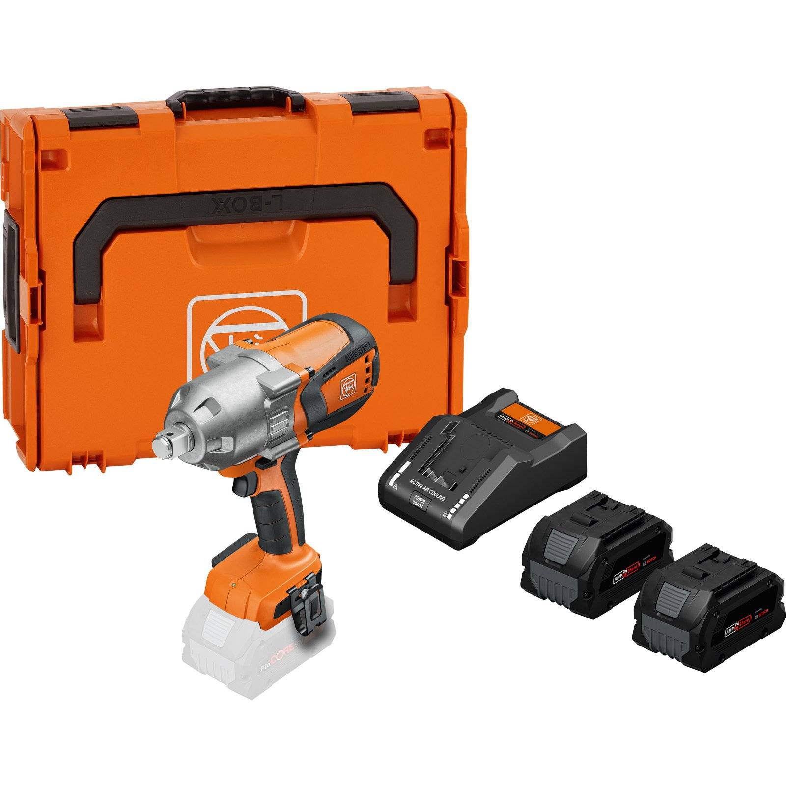 FEIN Akku-Schlagschrauber ASCD 18-1000 W34 AS Set, incl. 2x Akku ProCORE 8 Ah, Schnellladegerät, Zubehör, L-BOXX-0