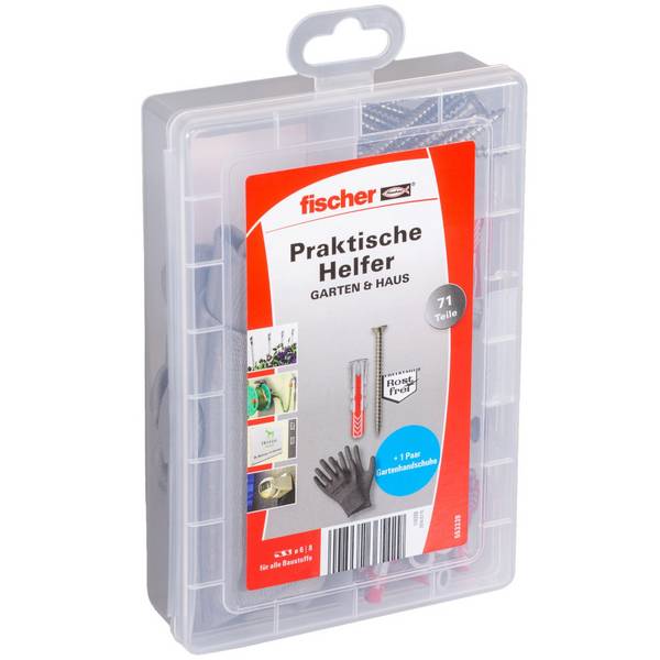 Fischer 553339, Schrauben- & Dübelsatz, Holz, Edelstahl, 40 Stück(e), Box