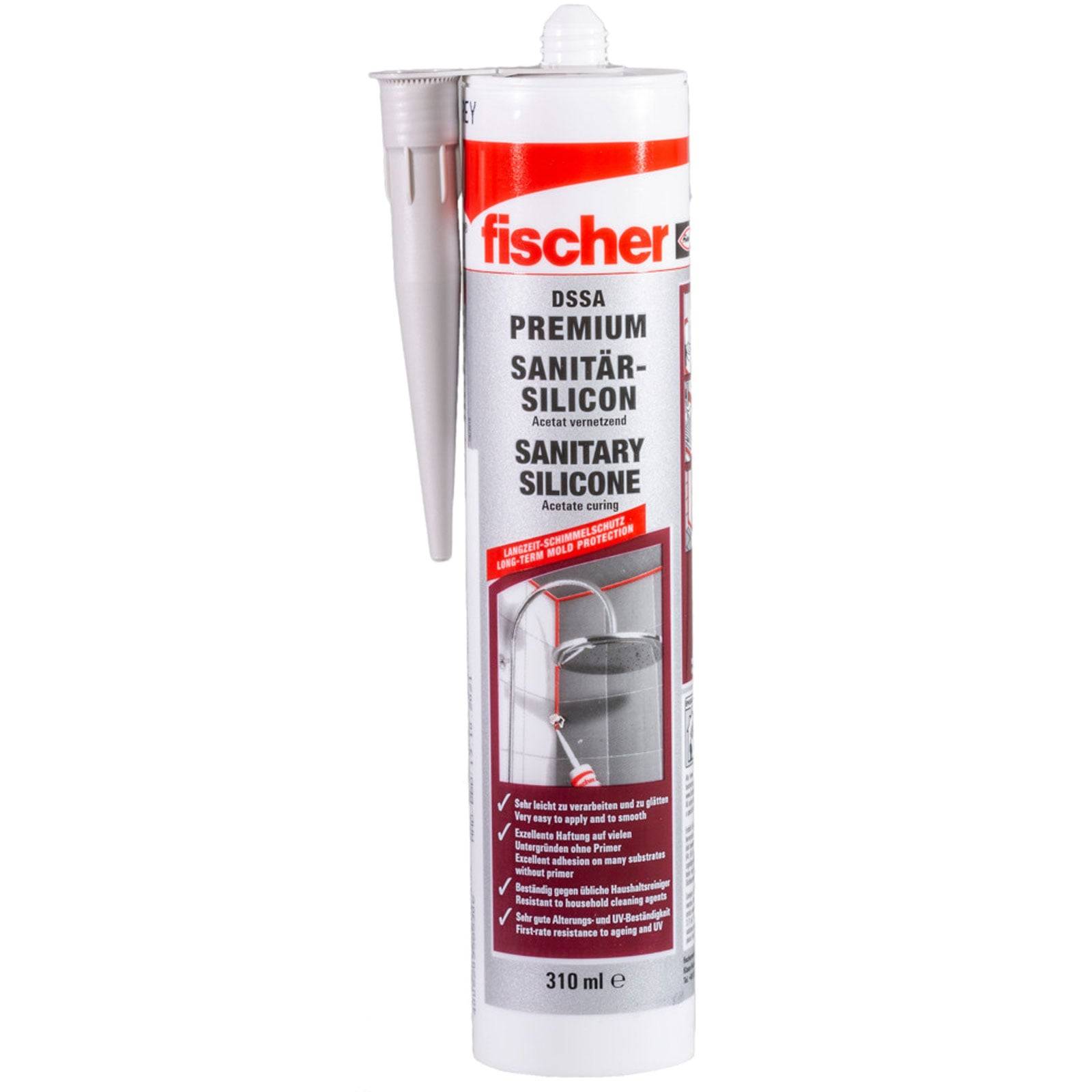 Fischer Sanitärsilicon DSSA 310 ml schwarz - 053120-1