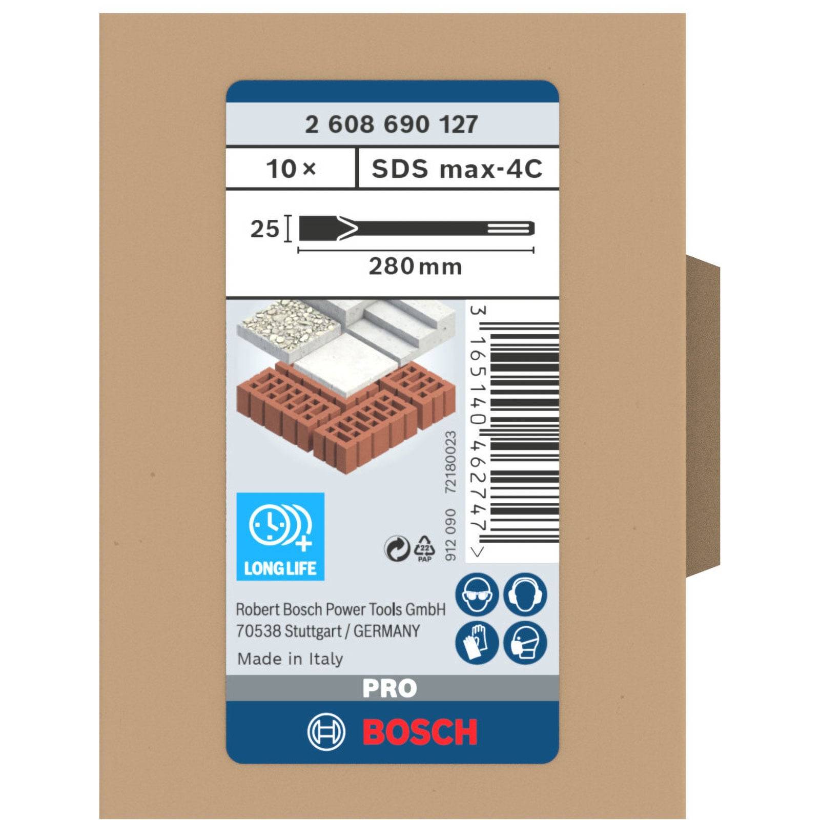 Bosch PRO SDS max-4C Flachmeißel-Set 25 x 280 mm - 2608690127-2