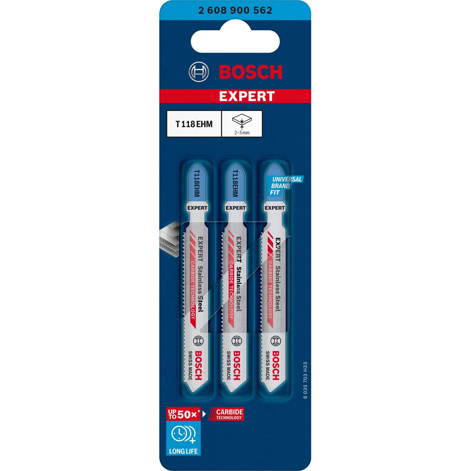 Bosch 3x Expert Stainless Steel T 118 EHM Stichsägeblatt - 2608900562-3