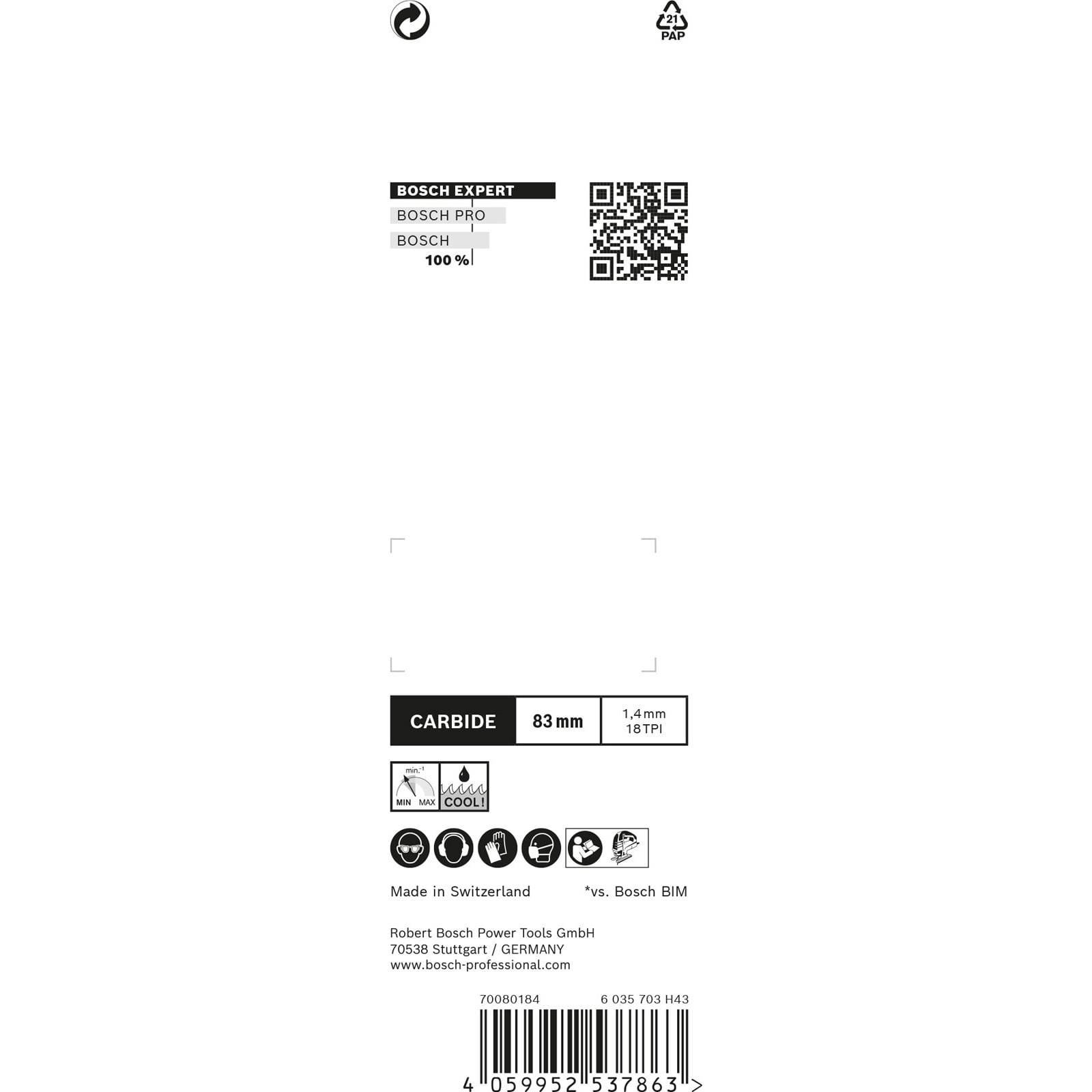 Bosch 3x Expert Stainless Steel T 118 EHM Stichsägeblatt - 2608900562-4