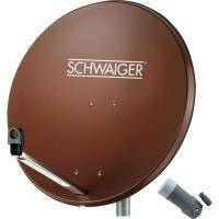 SAT Anlage 80 cm 1 Teilnehmer Single-LNB Ziegel-Rot-0
