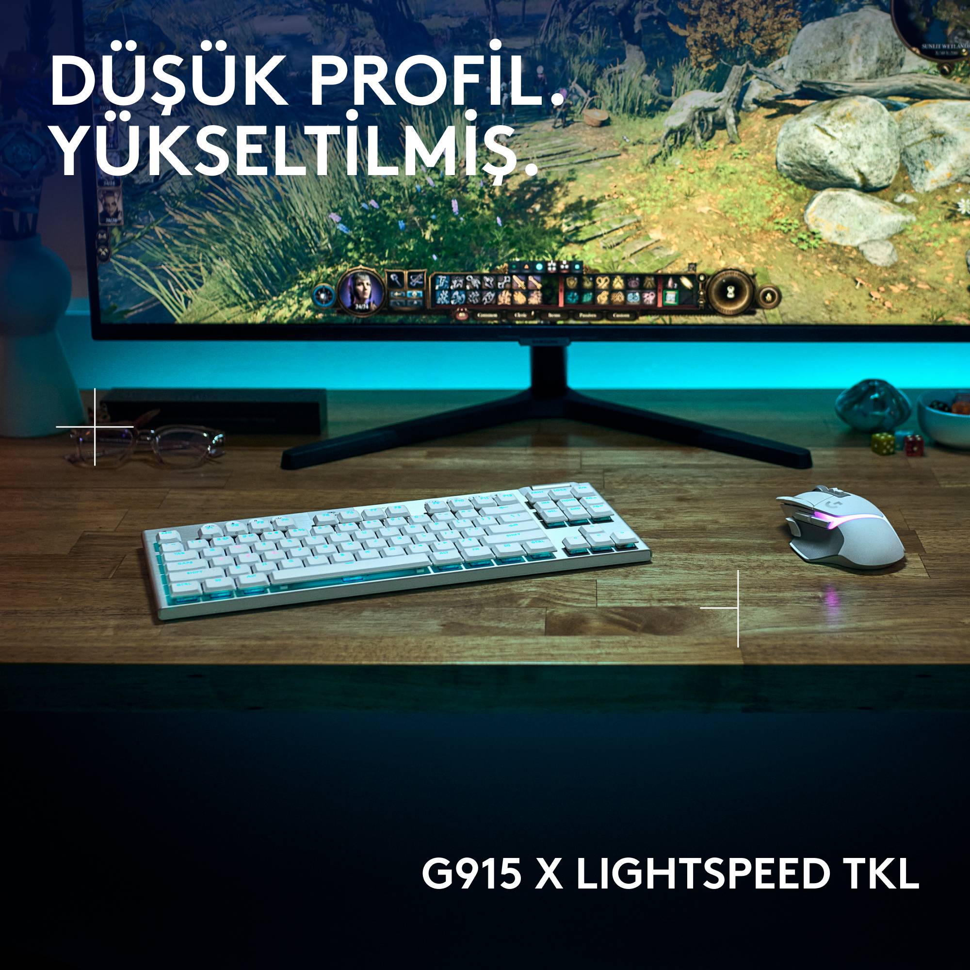Logitech G G915 X - Tastatur - LIGHTSPEED - TKL - kabellos - Bluetooth - USB - GLT - Schwarz - TL: US, QWERTY-4