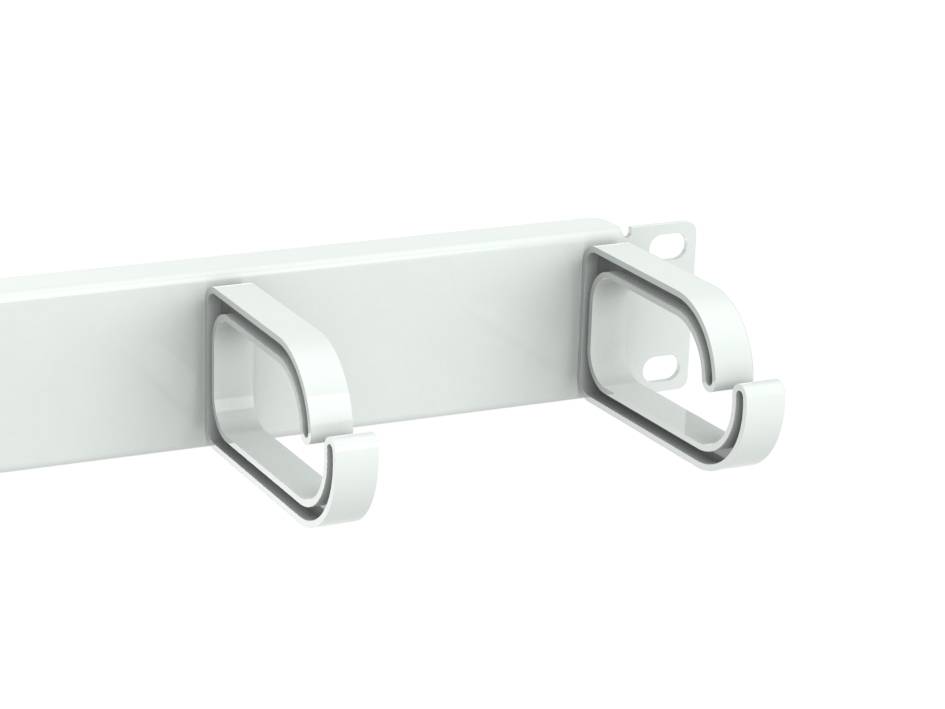EQUIP - Kabeldurchführung 10"" 1HE 3x Plastikringe weiß-3