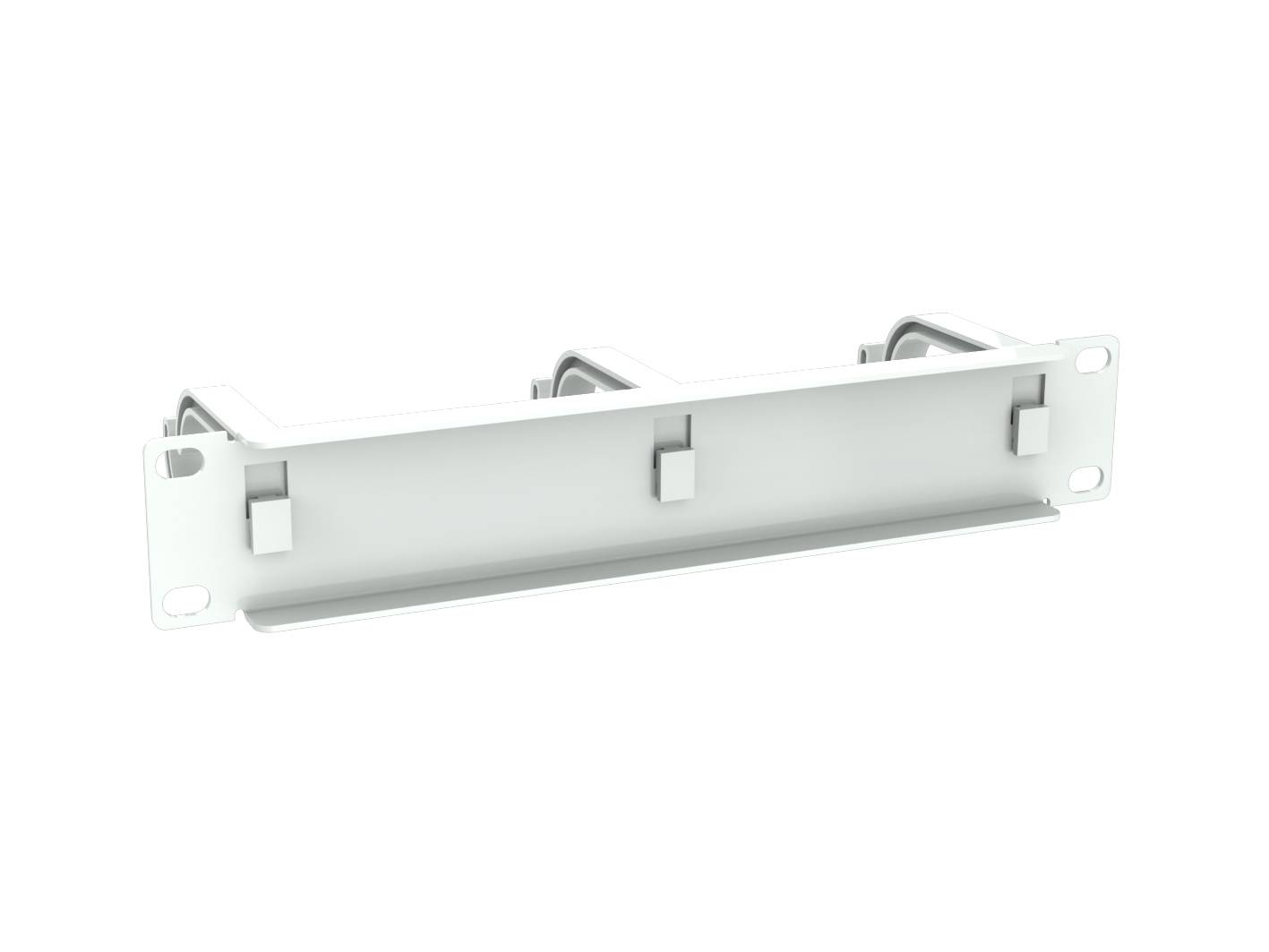 EQUIP - Kabeldurchführung 10"" 1HE 3x Plastikringe weiß-4