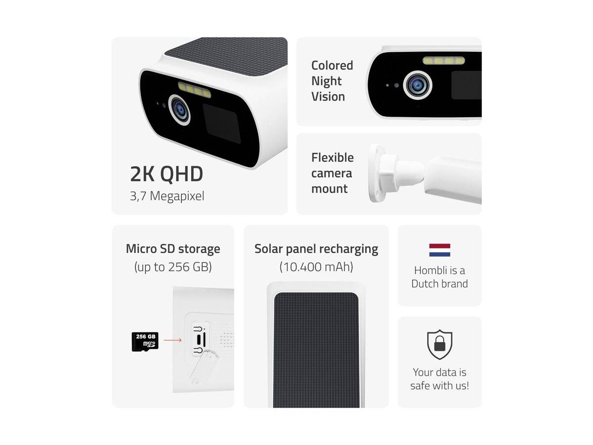 HOMBLI - smarte solar Kamera weiß-3