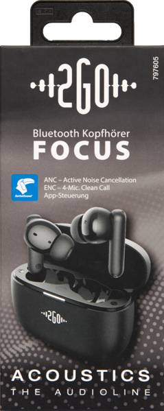 2GO Bluetooth Headset Acoustic Focus True Wireless Stereo - Headset - Stereo20-3