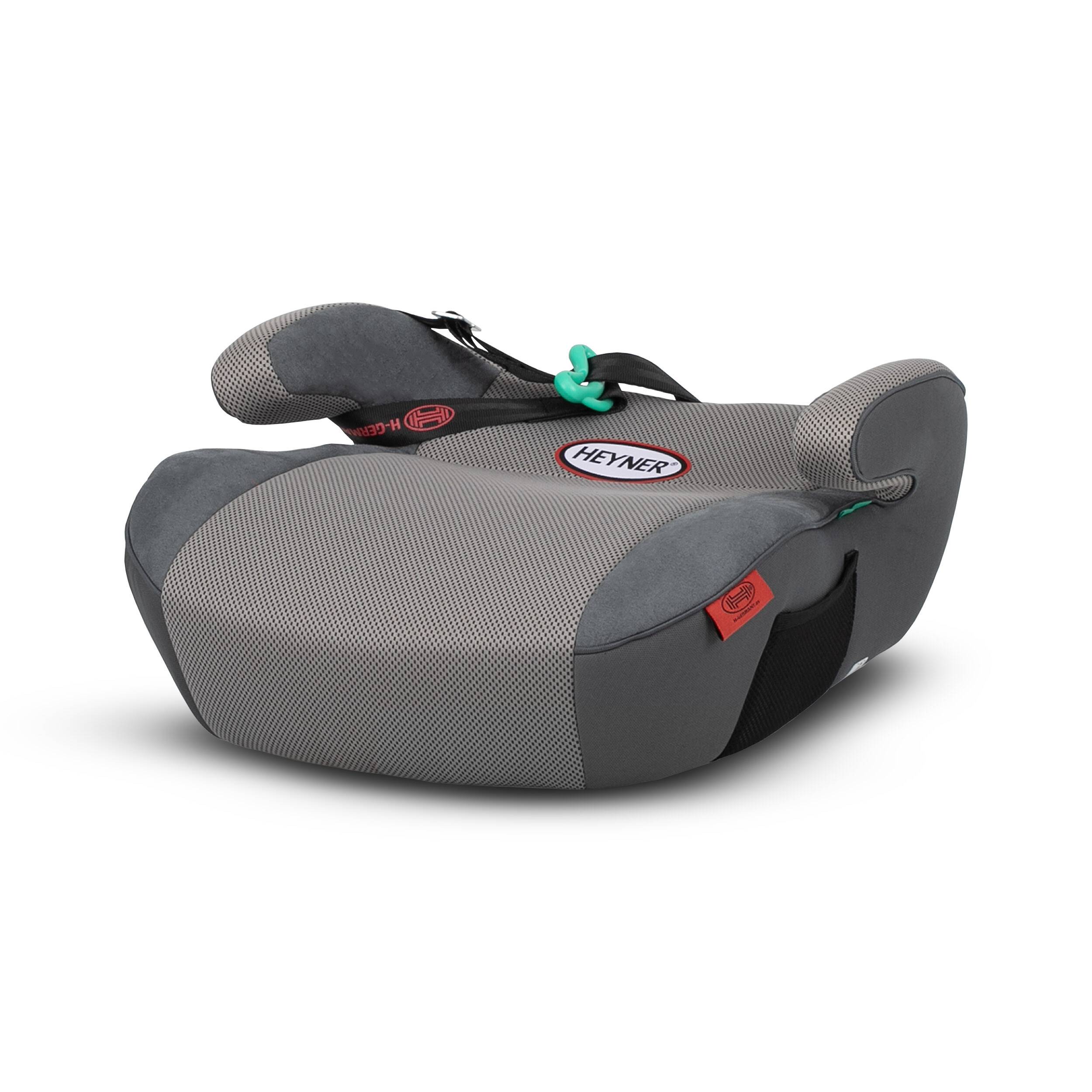 HEYNER® Sitzerhöhung i-SafeUp-L i-Size Autokindersitz Gurt-Einbau Pkw grau Zertifiziert nach R129 125-150 cm,-0