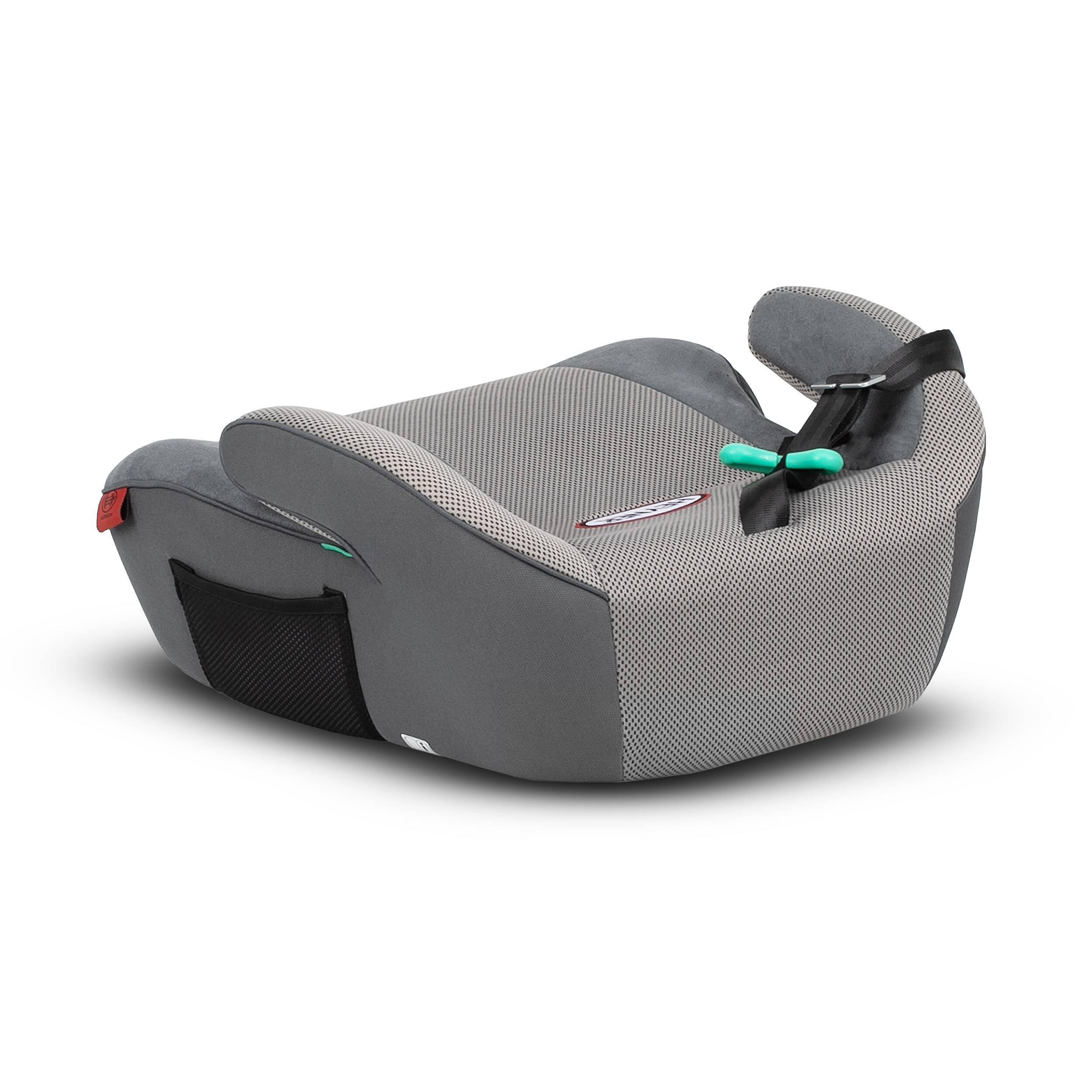 HEYNER® Sitzerhöhung i-SafeUp-L i-Size Autokindersitz Gurt-Einbau Pkw grau Zertifiziert nach R129 125-150 cm,-1