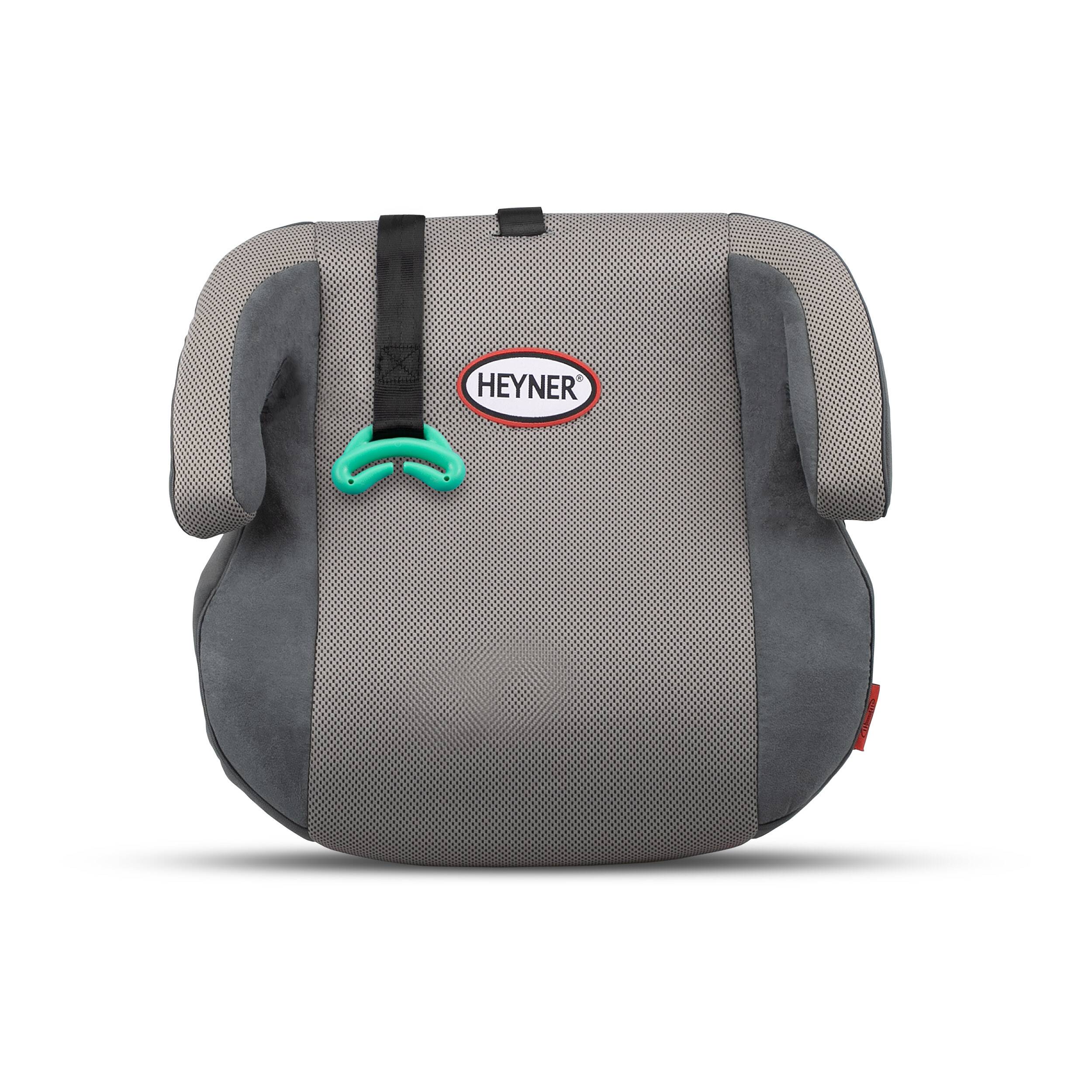 HEYNER® Sitzerhöhung i-SafeUp-L i-Size Autokindersitz Gurt-Einbau Pkw grau Zertifiziert nach R129 125-150 cm,-2