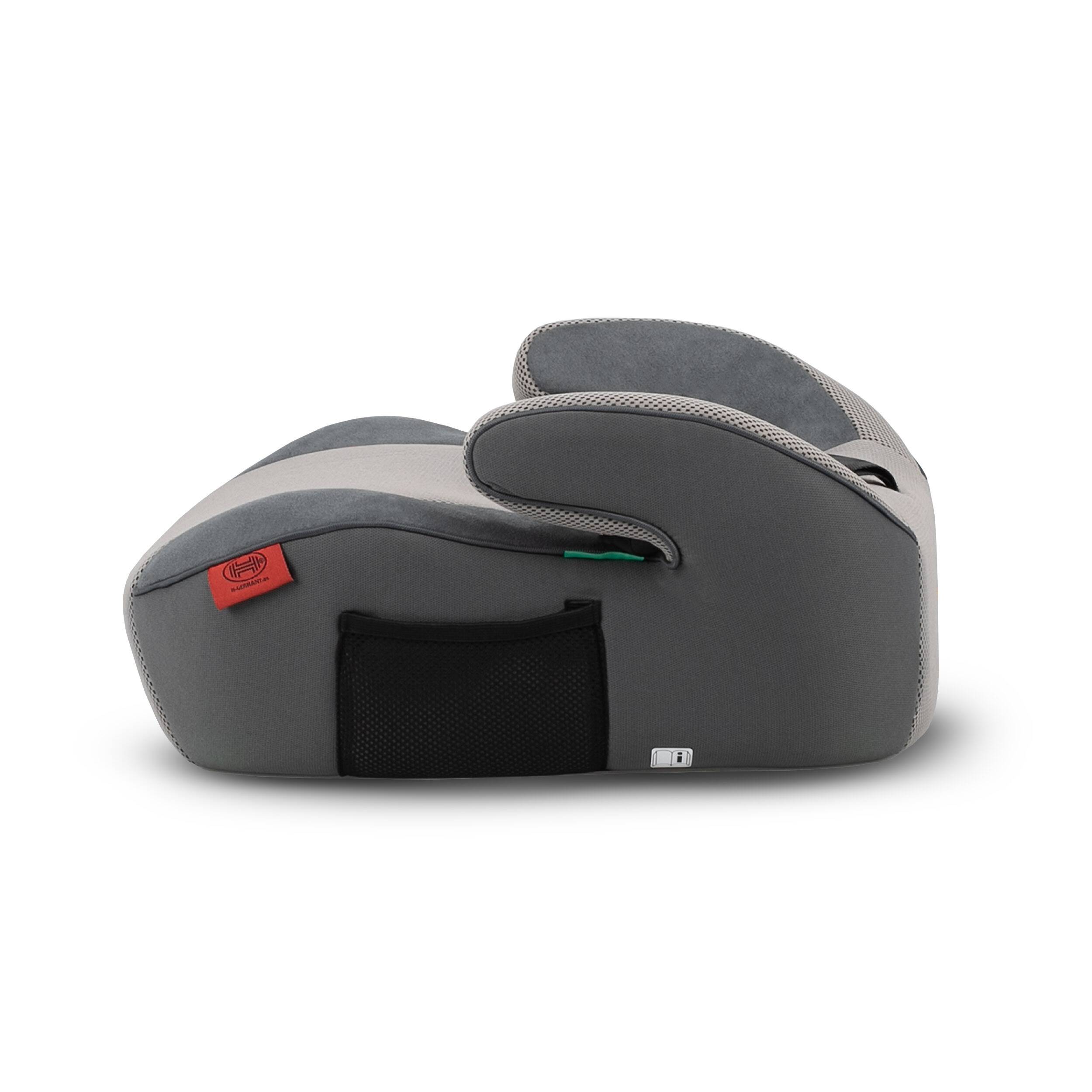 HEYNER® Sitzerhöhung i-SafeUp-L i-Size Autokindersitz Gurt-Einbau Pkw grau Zertifiziert nach R129 125-150 cm,-3