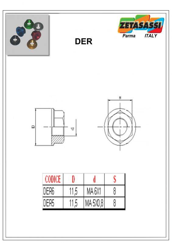 ZETASASSI DER5B, Ergal Nut Der-0