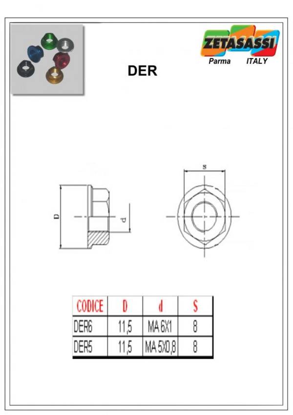 ZETASASSI DER6O, Ergal Nut Der
