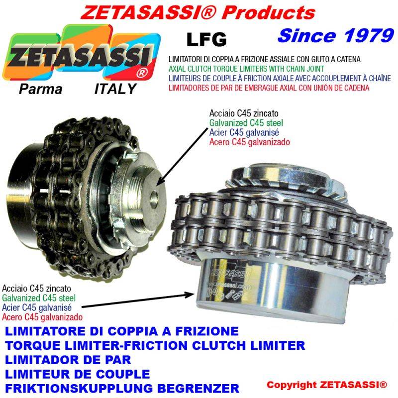 ZETASASSI LFG50 Torque Limiter With Chain Coupling "Lfg"-0