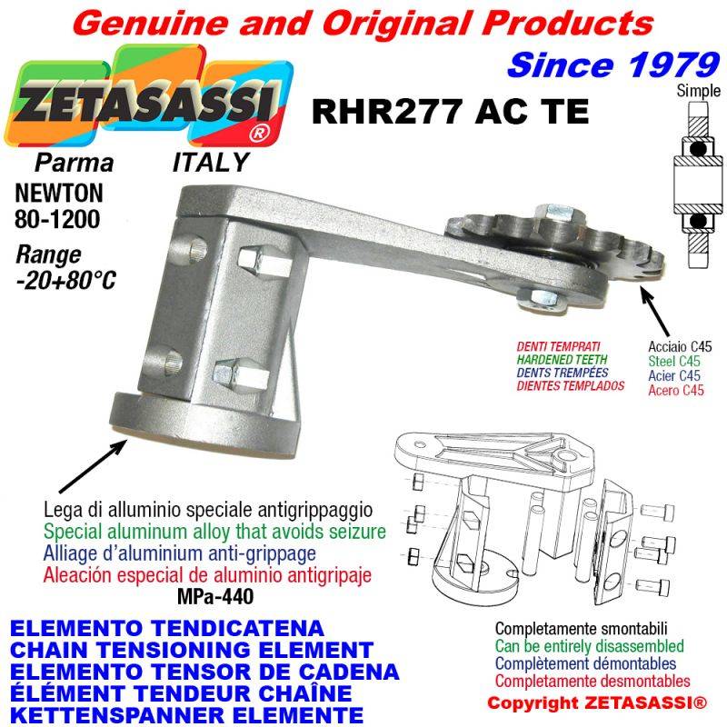 ZETASASSI RHR277AC34STE Chain Tensioning Element Rhr277Acte With Hardened Idler-0