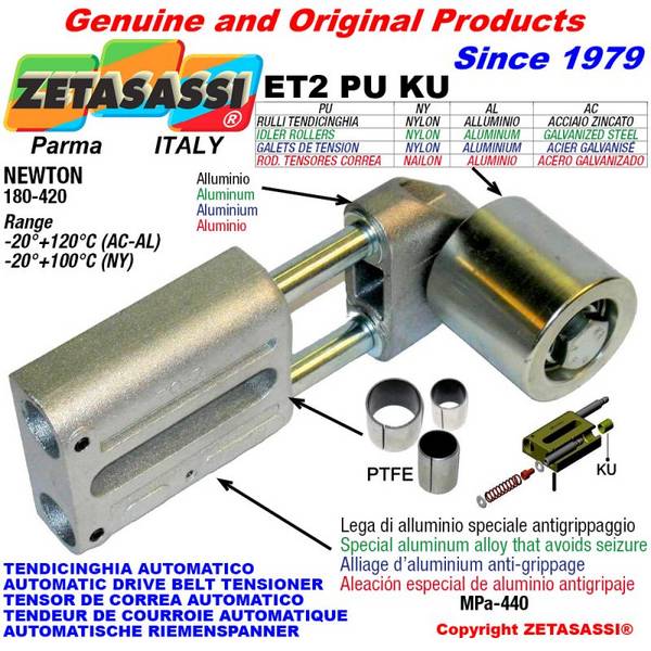 ZETASASSI ET2PU5050ACKU Automatic Linear Belt Tensioner Et2 Pu Ku With Belt