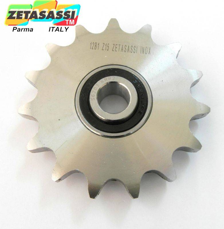 ZETASASSI AC12SINOX Stainless Steel Idler Sprockets Type Ac With Stainless Steel Bearing-0