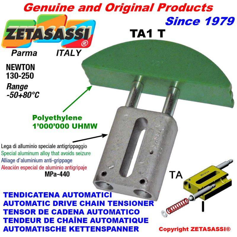 ZETASASSI TA1T38T Automatic Linear Drive Chain Tensioner Ta1 Round Arch Head-0
