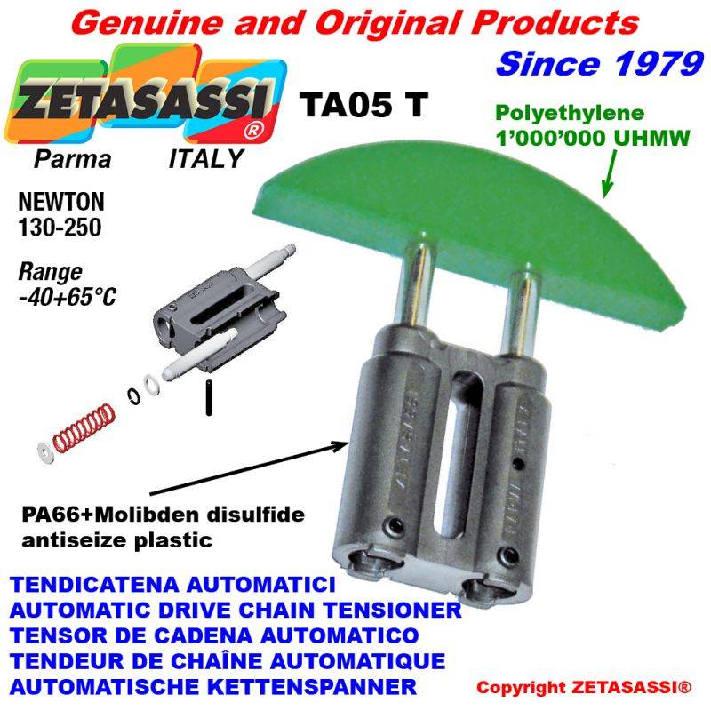 ZETASASSI TA05T38D Automatic Linear Drive Chain Tensioner Ta05 Round Arch Head-0