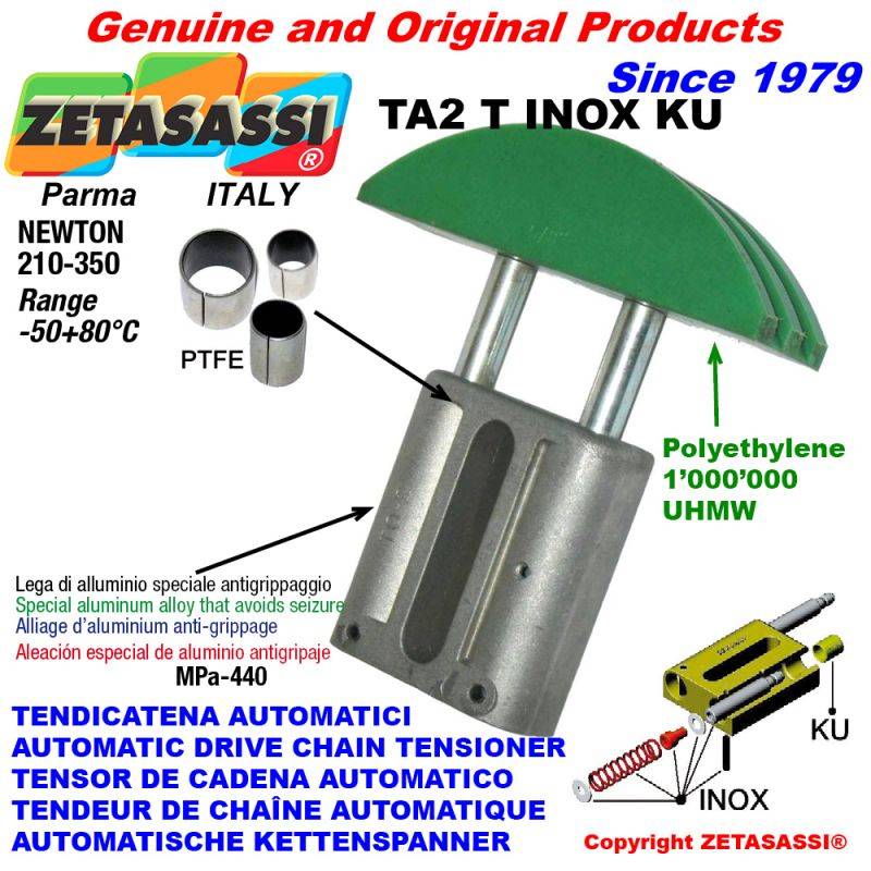 ZETASASSI TA2T58DINOXKU Automatic Linear Drive Inox Chain Tensioner Ta2 Inox Ku Round-0