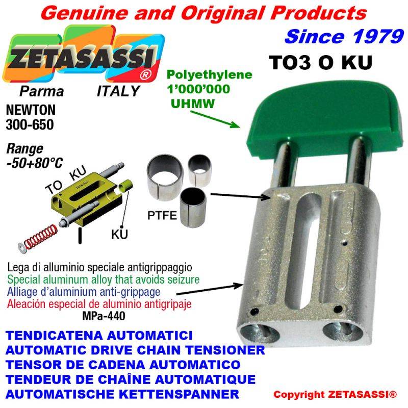 ZETASASSI TO3OASA100SKU Automatic Linear Drive Chain Tensioner To3Ku-0