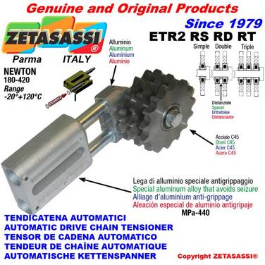 ZETASASSI ETR2RS58 Automatic Linear Chain Tensioner Etr2 With Idler Sprocket Model