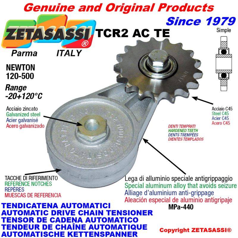 ZETASASSI TCR2AC12STE Automatic Arm Chain Tensioner Tcr2Acte With Hardened Idler