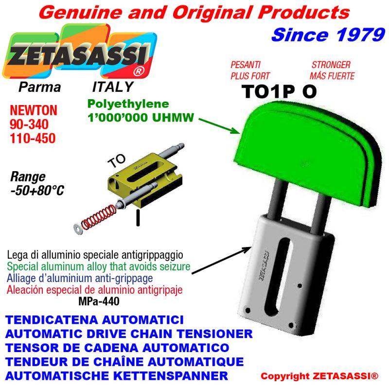 ZETASASSI TO1PO112S Automatic Linear Drive Chain Tensioner To1-P Stronger-0