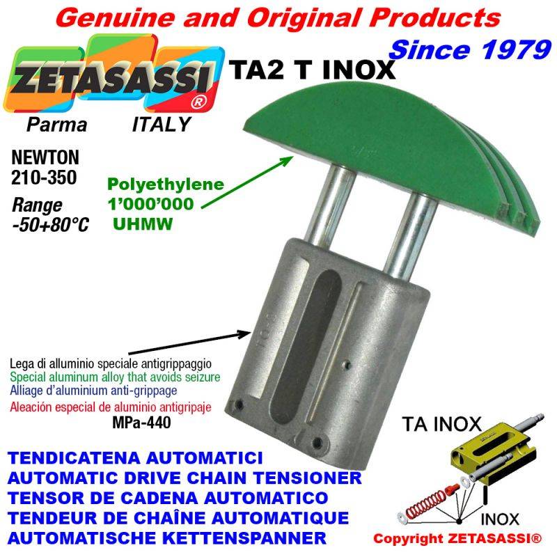ZETASASSI TA2TASA60DINOX Automatic Linear Drive Inox Chain Tensioner Ta2 Inox Round Arch-0