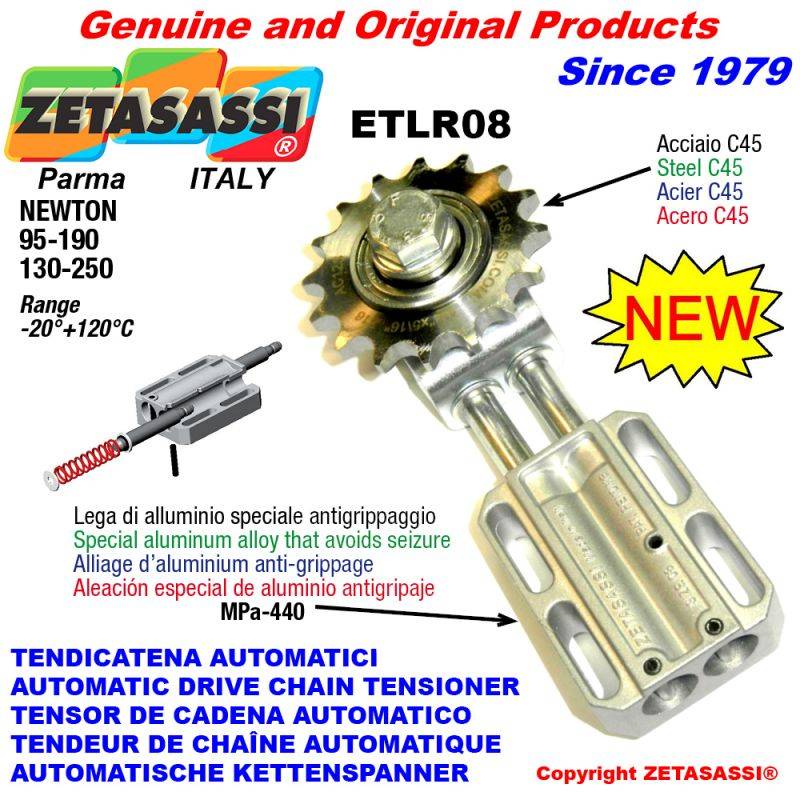 ZETASASSI ETLR08AC34SZ13 Automatic Linear Chain Tensioner Etlr08 With Idler Sprocket-0