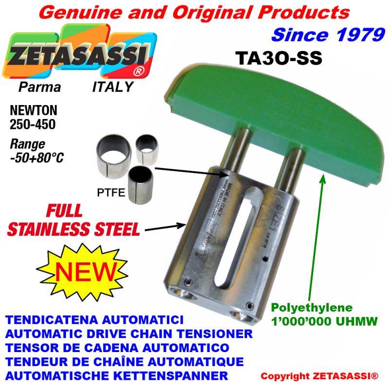 ZETASASSI TA3O114S-SS Completely In Stainless Steel Automatic Linear Drive Chain Tensioner-0