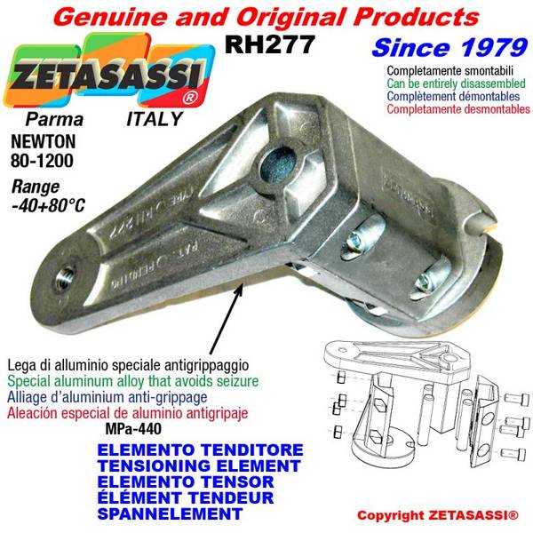 ZETASASSI RH277125 Tensioning Element Rh277 With Hole Or Threaded Bore Newton80:1200